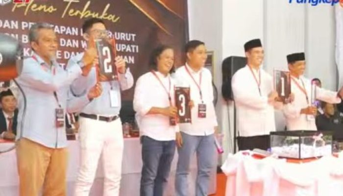Hasil Pencabutan Nomor Urut Calon Bupati PANGKEP 2024