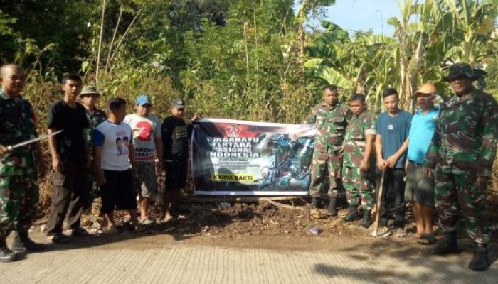 Karya Bakti dalam Rangka HUT TNI ke 79 Koramil 1421-08/Lk. Tangaya
