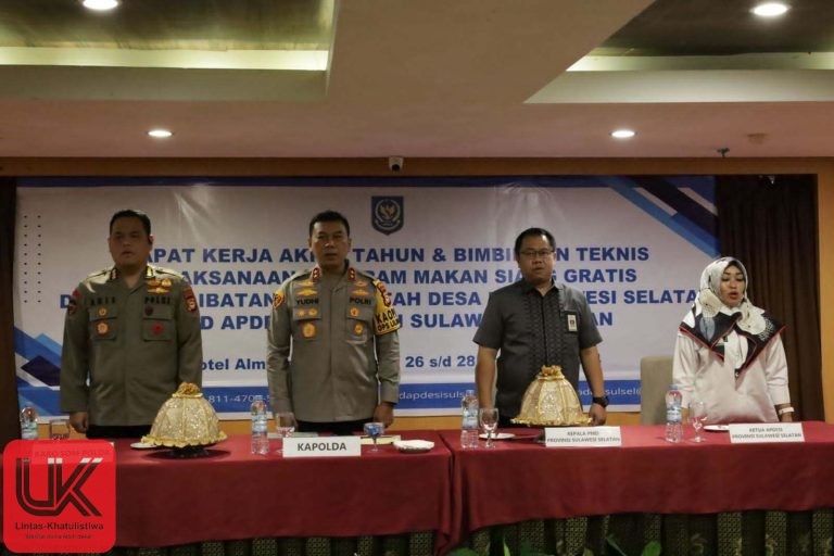 Kapolda Sulsel Membuka dan Jadi Narasumber Bimbingan Teknis Program Makan Siang Gratis APDESI