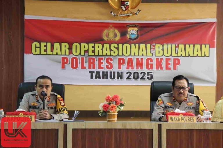 Polres Pangkep Gelar Operasional Bulanan, Fokus Evaluasi dan Strategi Keamanan Wilayah Pasca Pemilu