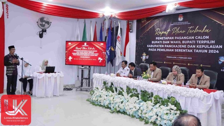 KPU Pangkep Resmi Menetapkan Bupati dan Wakil Bupati Terpilih Periode 2025-2030