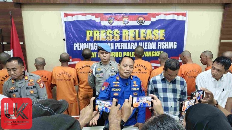 Polres Pangkep Tangkap Operasi Illegal Fishing dengan Menggunakan Jaring Cantrang