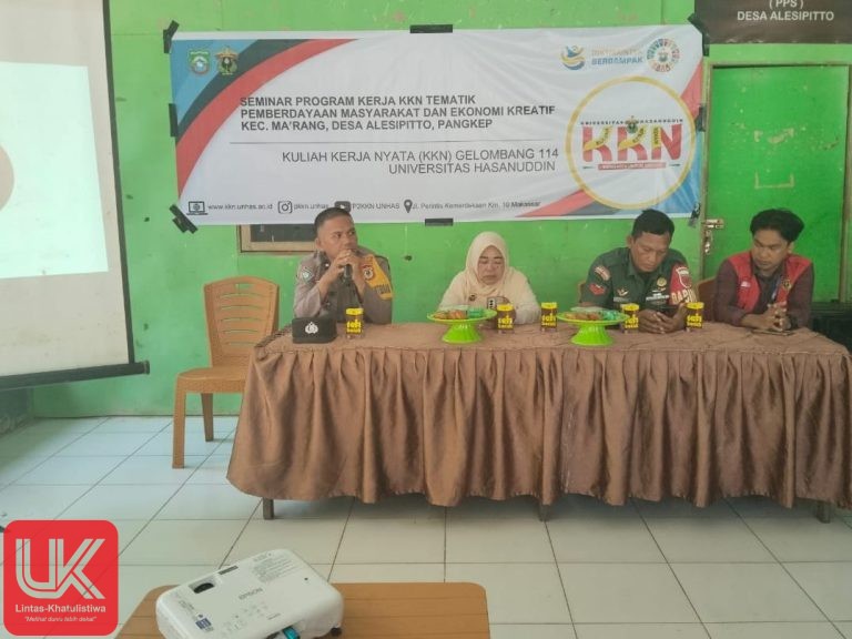 Sinergitas TNI-Polri Hadiri Seminar KKN UNHAS di Desa Alesipitto Bahas Pemberdayaan Masyarakat dan Ekonomi Kreatif