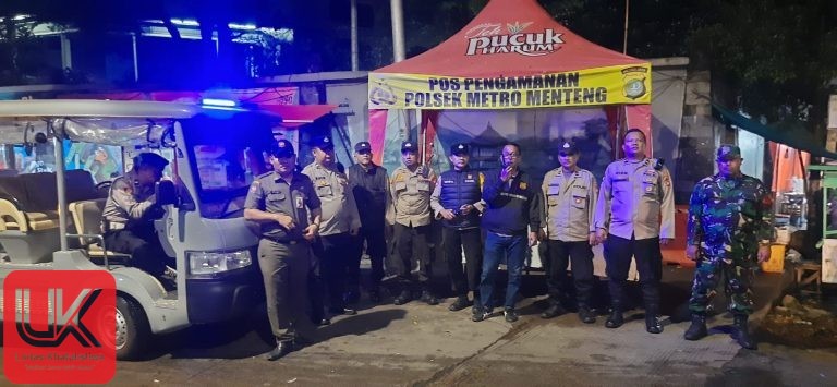 Hadirkan Rasa Aman, Polsek Metro Menteng Patroli di Perbatasan Kwitang-Kalipasir