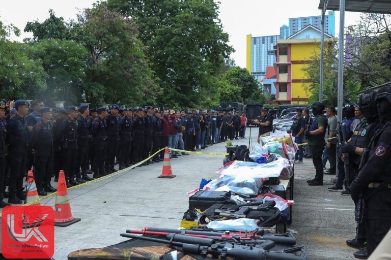BNN dan Polri Bongkar Sarang Narkoba di Jakarta Utara, 89 Kg Sabu dan 7 Pucuk Senpi serta Uang Palsu