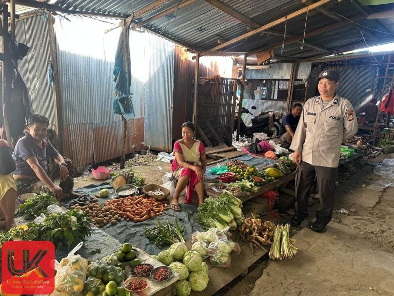 Polsek Ma’rang melaksanakan Patroli di pasar tradisional Bonto-Bonto