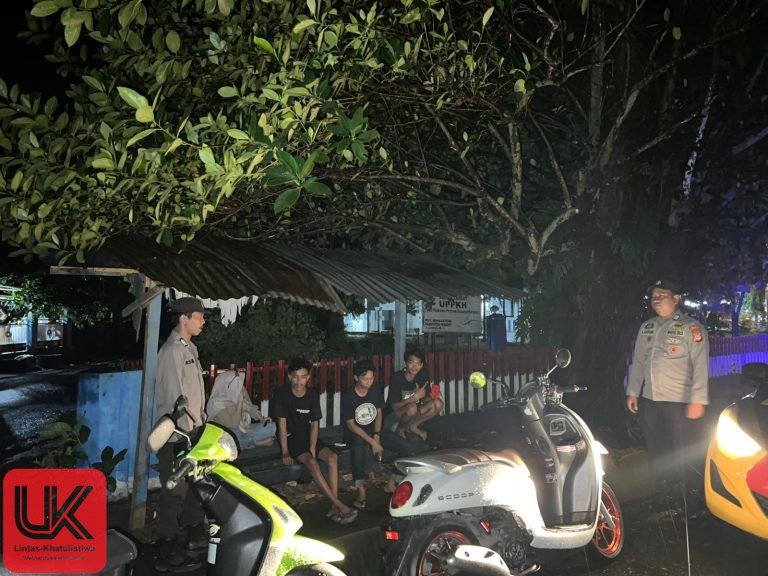 Polsek Minasatene Rutin Laksanakan Patroli Cegah Kamtibmas di Malam hari.