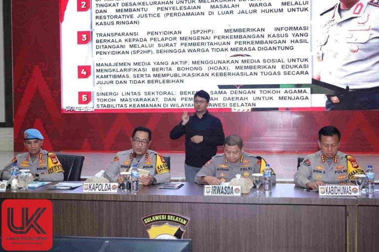 Press Release Akhir Tahun 2025, Kapolda Sulsel Paparkan Capaian Kinerja dan Situasi Kamtibmas Sepanjang Tahun 2025
