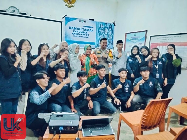 Bhabinkamtibmas Hadiri Malam Ramah Tamah Mahasiswa KKN Unibos