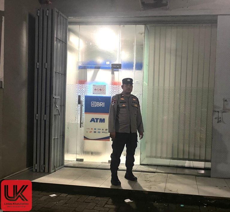 SPKT III Polsek Ma’rang Pimpin Patroli Malam, Sambangi Bank BRI Unit Bonto-Bonto