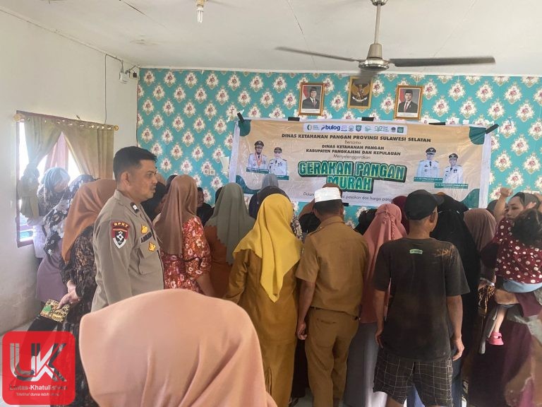 SPKT 1 Polsek Ma’rang Laksanakan Pengamanan Gerakan Pangan Murah di Kelurahan Bonto-Bonto
