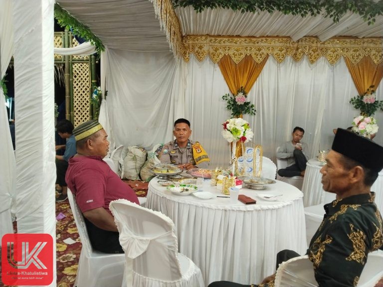 Bhabinkamtibmas Polsek Ma’rang Sambangi Hajatan Pernikahan Warga di Desa Alesipitto, Sampaikan Imbauan Kamtibmas