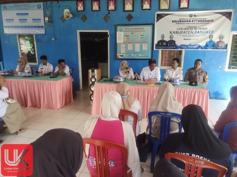 Bhabinkamtibmas Polsek Ma’rang Hadiri Koordinasi Pelayanan Kesehatan Bersama Camat dan Posyandu di Atang Salo