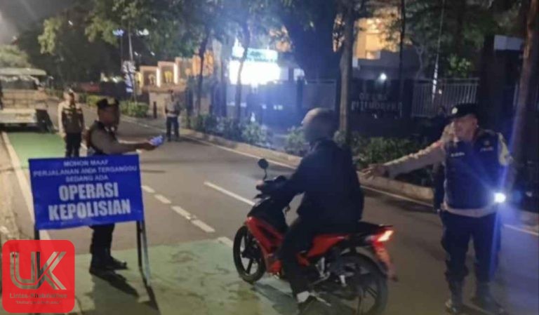 Polsek Metro Menteng Gelar Razia Stasioner di Jalan Cikini Raya Jakarta Pusat