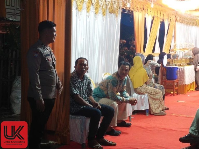 Bhabinkamtibmas Kelurahan Talaka Sambang dan Amankan Hajatan Pernikahan Warga, Wujudkan Situasi Kamtibmas Kondusif