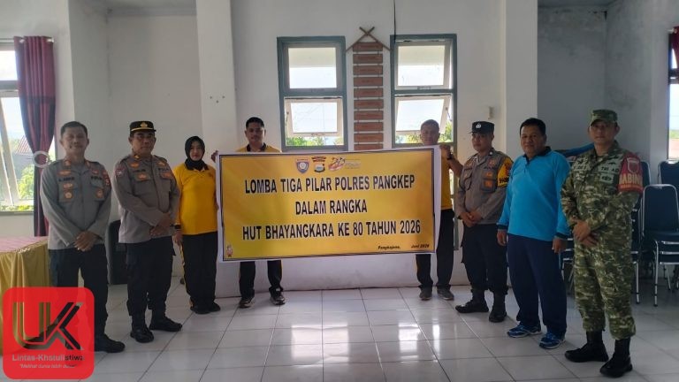 Sinergitas Tiga Pilar Kelurahan Talaka Sambut Tim Penilai Lomba Tiga Pilar Polres Pangkep dalam Rangka HUT Bhayangkara ke-80