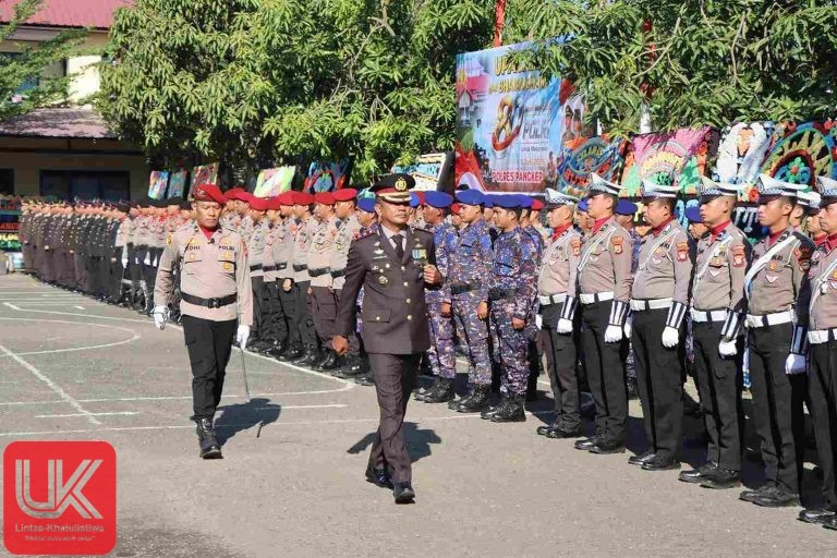 Polres Pangkep Gelar Upacara Peringatan Hari Bhayangkara Ke 80