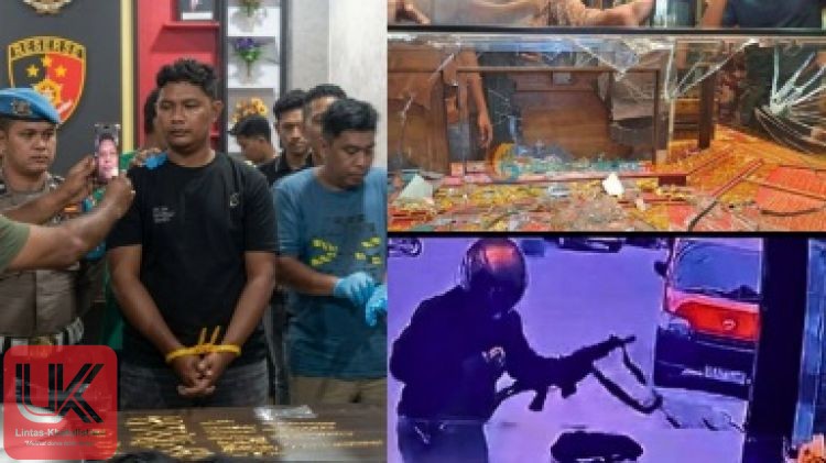 Oknum Polisi Aceh Rampok Toko Emas Pakai Senjata Api