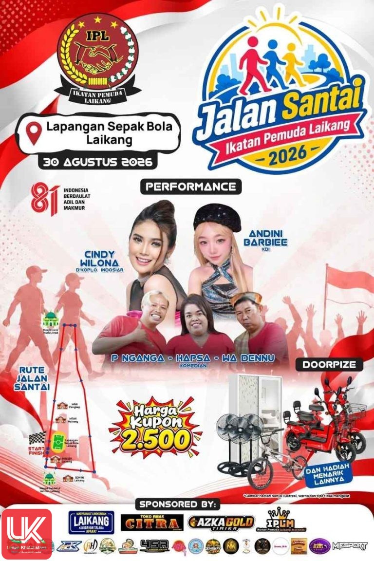 Ikatan Pemuda Laikang Gelar “Jalan Santai 2026”, Hadirkan Cindy Wilona & Andini Barbiee dengan Doorprize Sepeda Listrik
