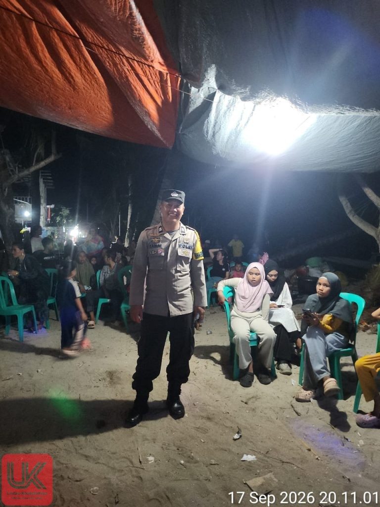 Bhabinkamtibmas Amankan Hajatan pernikahan di Pulau Samatellu lompo, Kapolsek Aliadi: Sinergitas Kunci Kamtibmas yang Kondusif