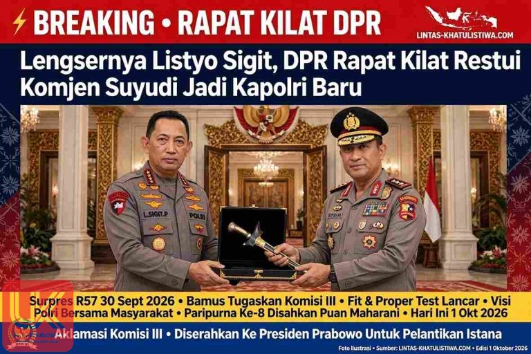 Lengsernya Listyo Sigit, DPR Rapat Kilat Restui Komjen Suyudi Jadi Pimpinan Baru Polri
