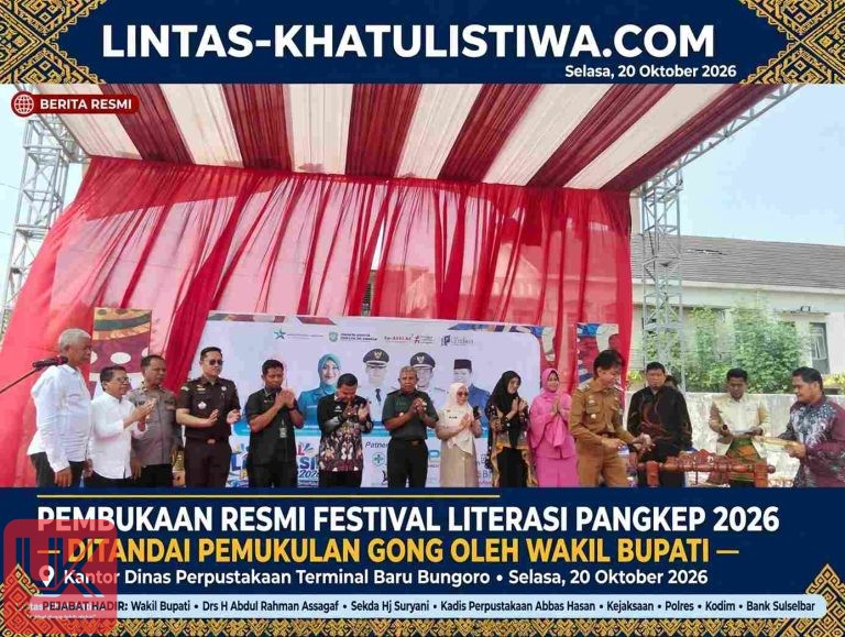 FESTIVAL LITERASI PANGKEP 2026 PECAH! DIBUKA WAKIL BUPATI, ADA KERIS RATUASAN TAHUN HINGGA BERAS MURAH KODIM