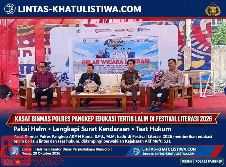 Hadir di Festival Literasi 2026, Kasat Binmas Polres Pangkep Edukasi Pentingnya Tertib Lalin dan Taat Hukum