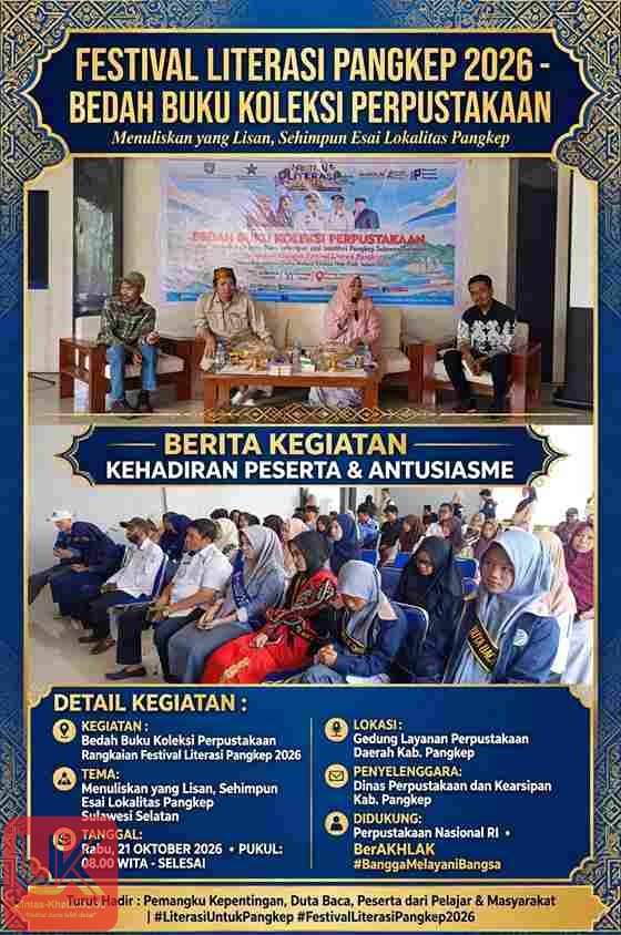 Festival Literasi Pangkep 2026: BEDA BUKU “MENULISKAN YANG LISAN” Sukses di Gelqr di Bungoro