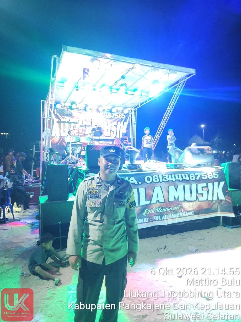 Bhabinkamtibmas amankan Hajatan pernikahan di Pulau Karanrang Kapolsek Aliadi: Sinergitas Kunci Kamtibmas yang Kondusif