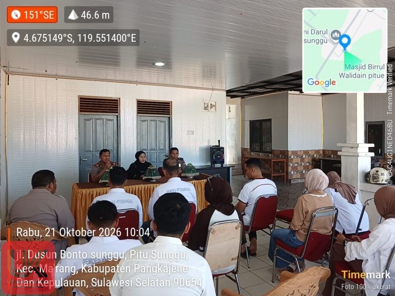 Kapolsek Ma’rang Bersama Anggota Kumpul dengan Masyarakat, Wujudkan Polri yang Dekat dan Humanis
