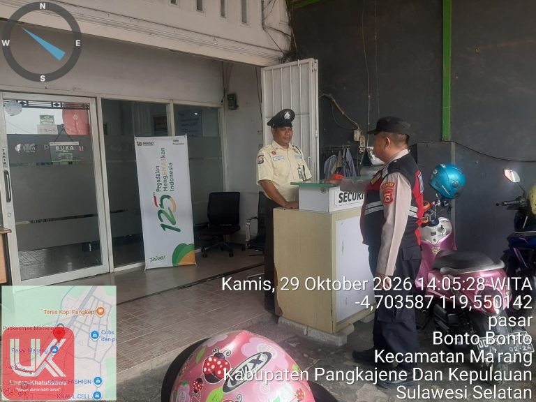 Patroli Sabhara Polsek Ma’rang Sasar Obyek Vital Pegadaian dan SPBU, Jaga Keamanan Wilayah